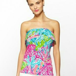 SOON LILLY PULITZER LET'S CHA CHA WILEY TUBE TOP M